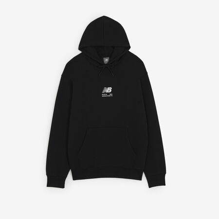 HOODIE BOSTON LOGO : ZWART/ROZE