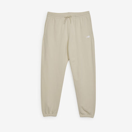 NEW BALANCE PANT JOGGER SMALL LOGO FT BEIGE/WIT HEREN