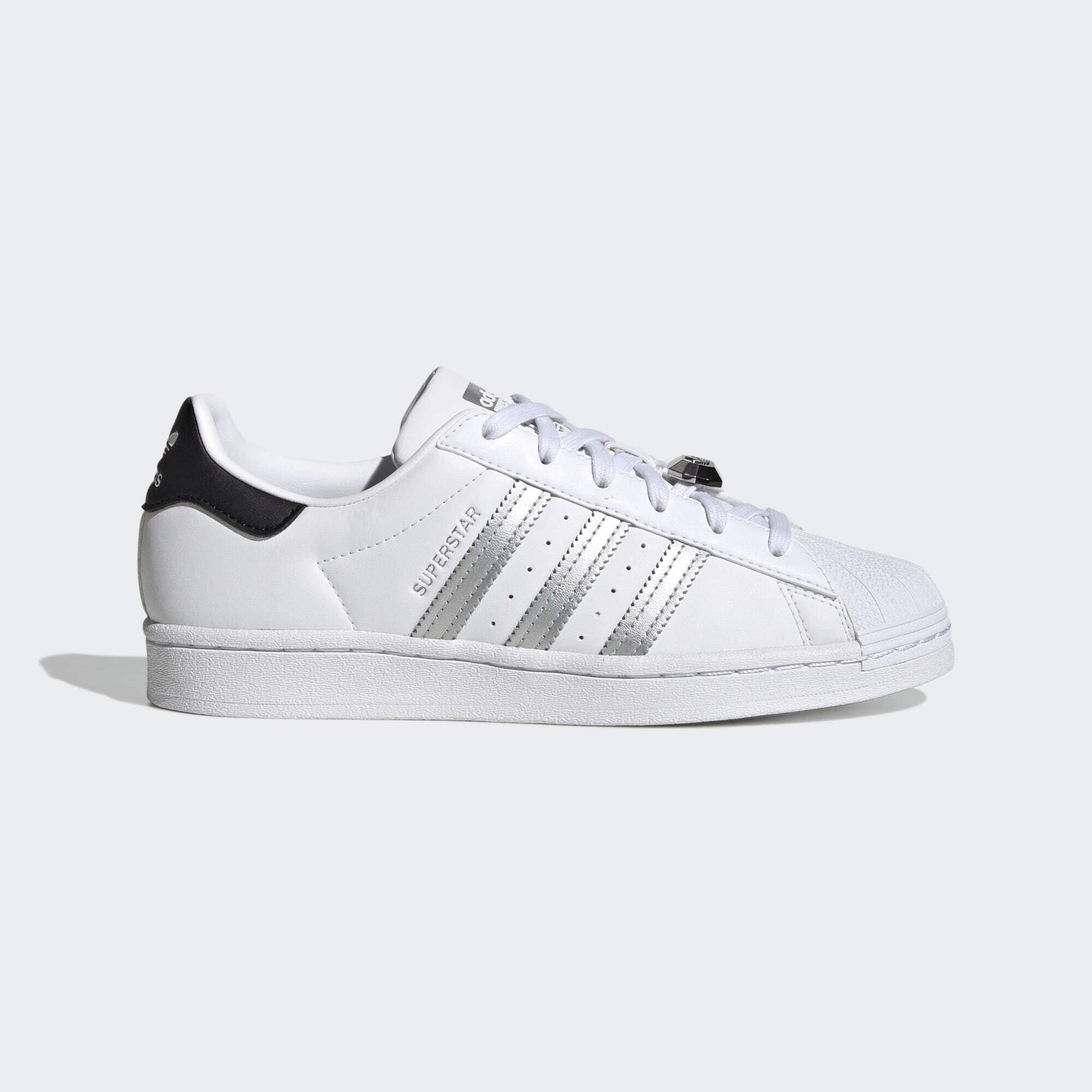 Adidas originals superstar slip on womens silver outlet