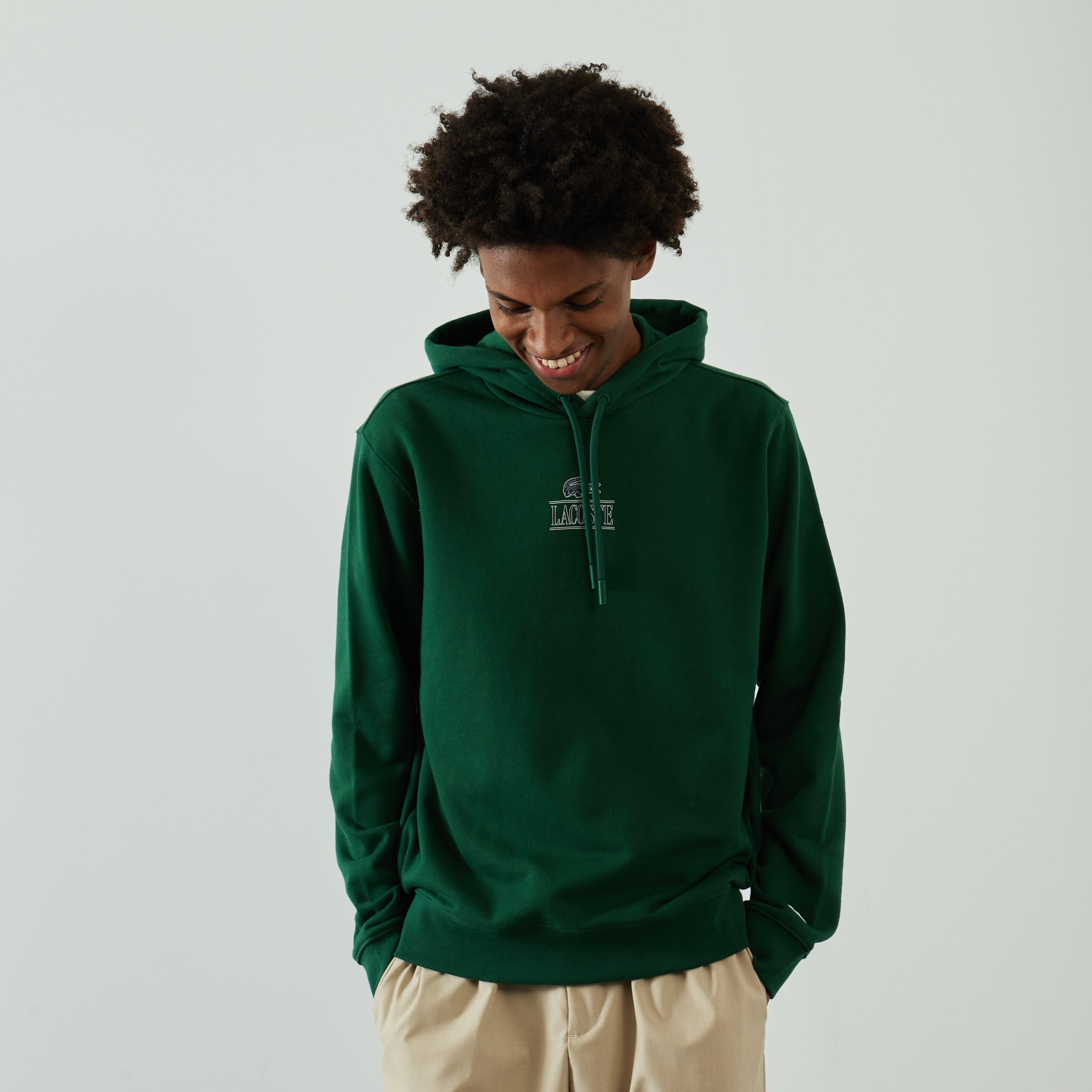 Lacoste large 2025 logo hoodie
