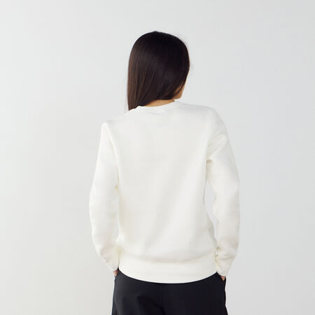 NIKE SWEAT CREW CLUB CENTERED LOGO ECRU/ZWART DAMES