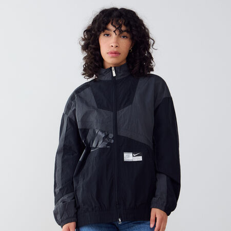 NIKE JACKET TRACKSUIT FZ WVN ZWART/GRIJS DAMES