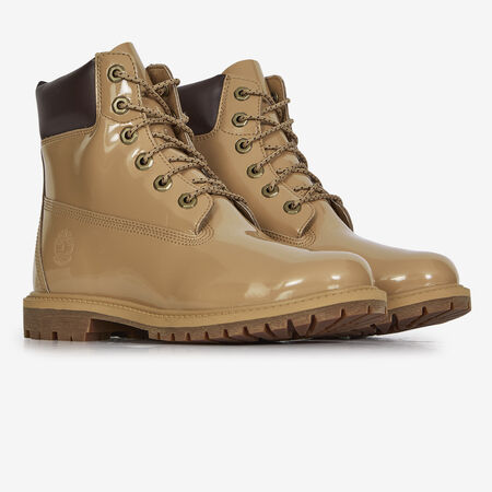 TIMBERLAND 6 INCH  PATENT BEIGE DAMES