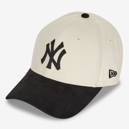 NEW ERA 9FORTY WOMEN NY FAUX SUEDE BEIGE/ZWART DAMES