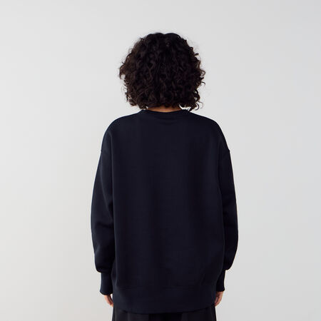 NIKE SWEAT CREW PHOENIX LONG OVERSIZED ZWART/WIT DAMES