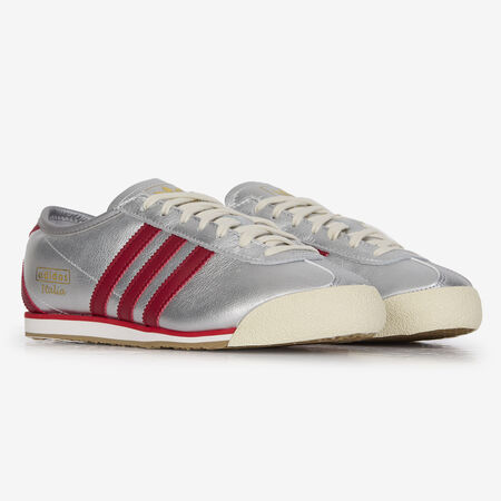 ADIDAS ORIGINALS ITALIA 70S ZILVER/ROOD DAMES