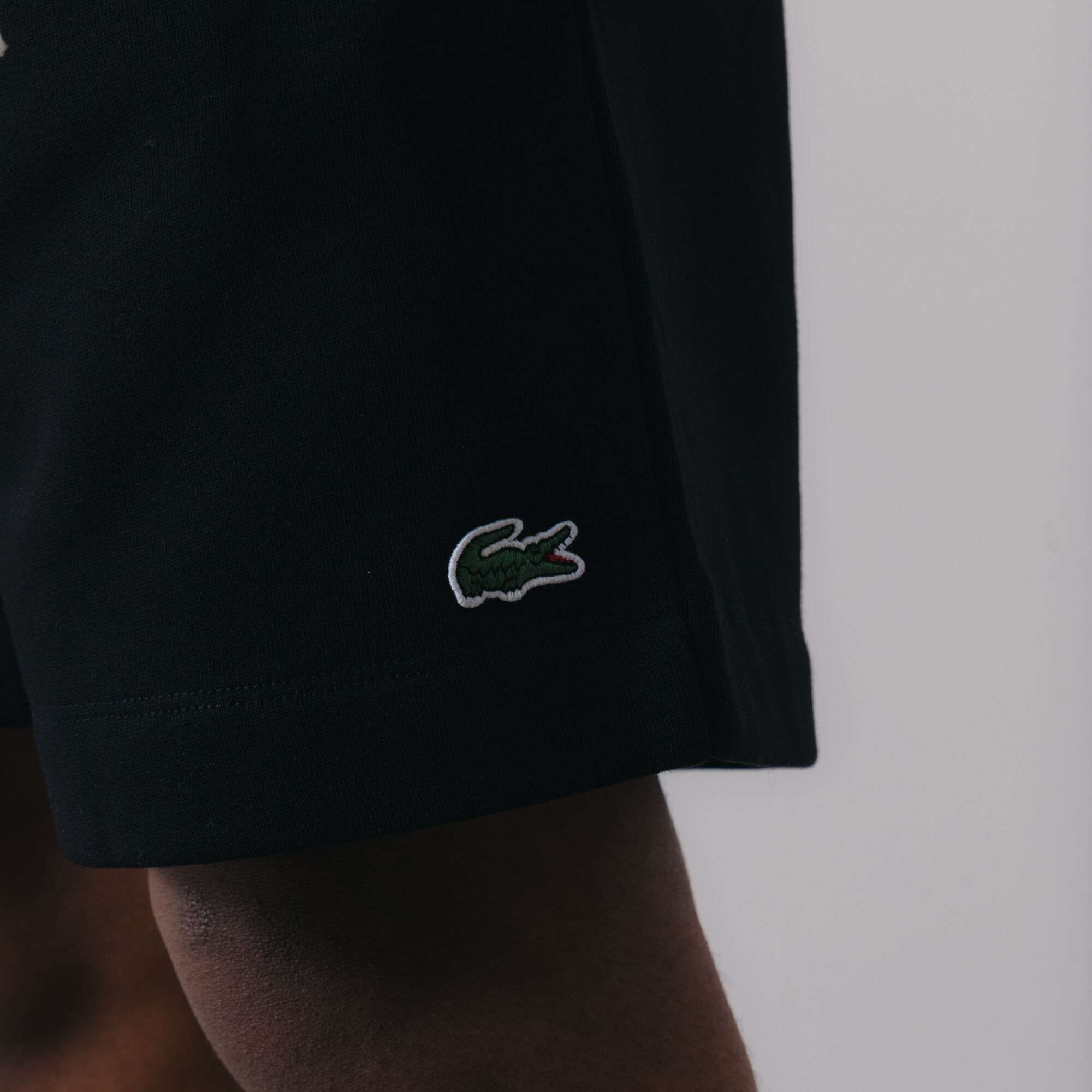 Lacoste black fleece shorts on sale