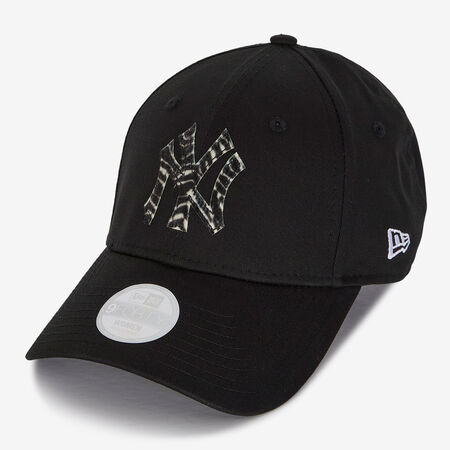 NEW ERA 9FORTY WOMEN NY ZEBRA LOGO ZWART/WIT DAMES