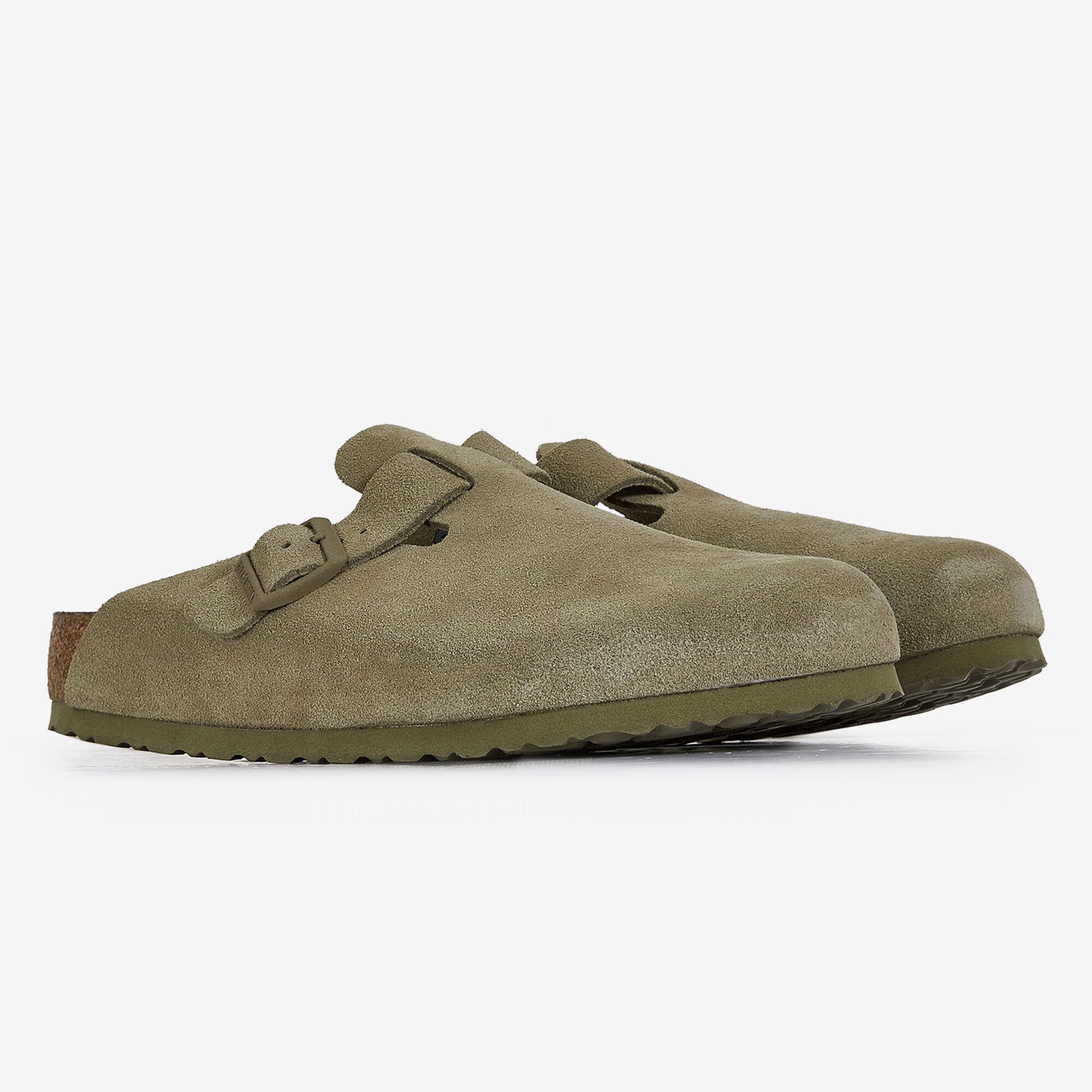 BIRKENSTOCK BOSTON SUEDE FADED KHAKI KHAKI - SNEAKERS HEREN