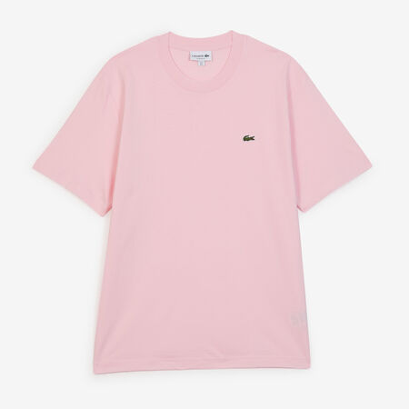 TEE SHIRT CLASSIC SMALL LOGO : ROZE/GROEN