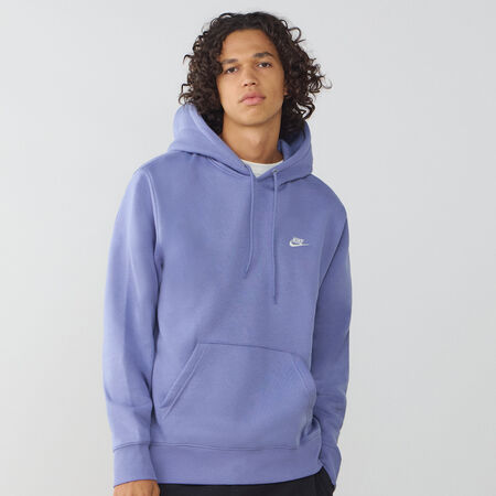NIKE HOODIE CLUB SMALL LOGO BLAUW/WIT HEREN
