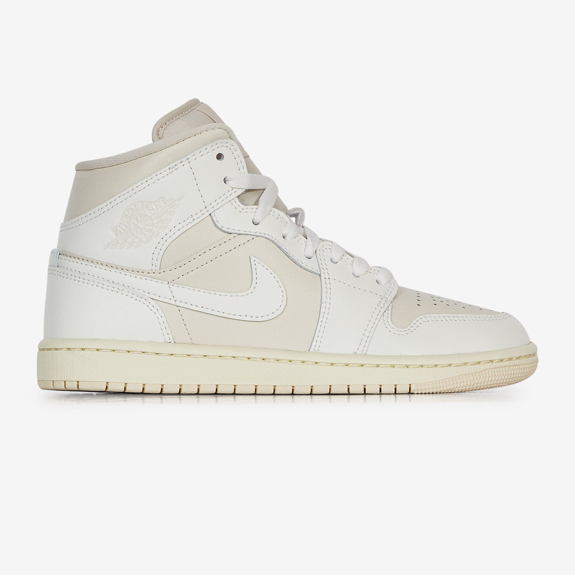 JORDAN AIR JORDAN 1 MID WHITE LIGHT TAN BEIGE SNEAKERS DAMES Courir