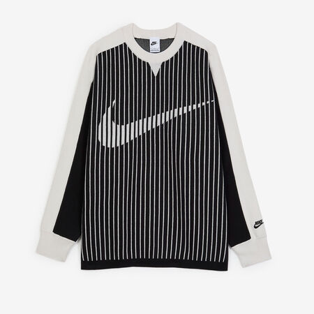 NIKE SWEAT CLUB JERSEY ZWART/ECRU HEREN