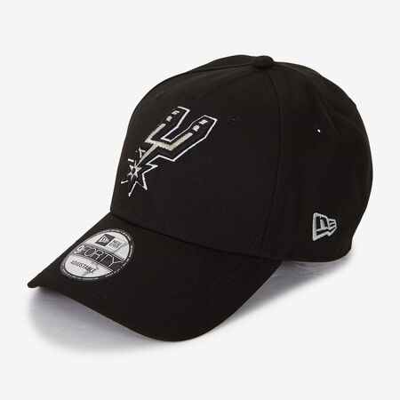 NEW ERA 9FORTY SAN ANTONIO SPURS ZWART HEREN