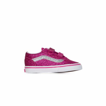 VANS old skool OLD SKOOL V GLITTER ROZE/WIT BABY