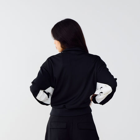 JORDAN JACKET TRACKTOP CORE ZWART/WIT DAMES