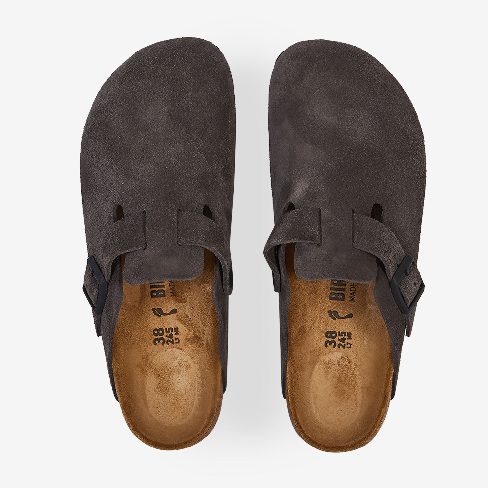 BIRKENSTOCK BOSTON SUEDE VELVET GRAY GRIJS SNEAKERS DAMES Courir