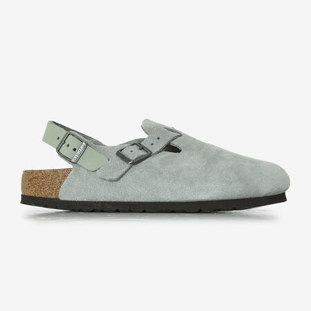 BIRKENSTOCK TOKIO SUEDE PURE SAGE GRIJS DAMES