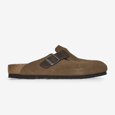 BIRKENSTOCK boston BOSTON LEATHER MIX DARK TEA BRUIN HEREN