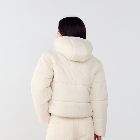 NIKE DOUDOUNE PUFFER BEIGE/ZWART DAMES