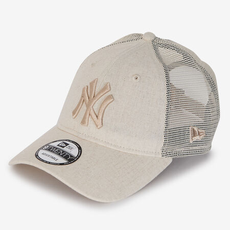 NEW ERA 9TWENTY TRUCKER WOMEN NY LINEN BEIGE DAMES