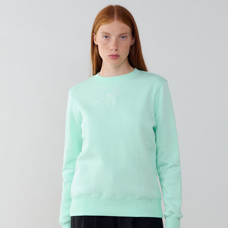 NIKE SWEAT CREW CLUB CENTERED LOGO GROEN DAMES