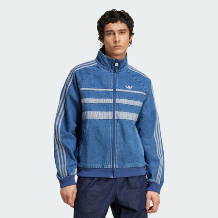 ADIDAS ORIGINALS JACKET FZ THE FIRST BLAUW/WIT HEREN