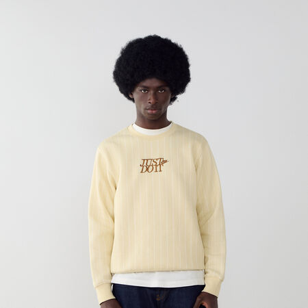 NIKE SWEAT CREW JUST DO IT AOP BEIGE HEREN