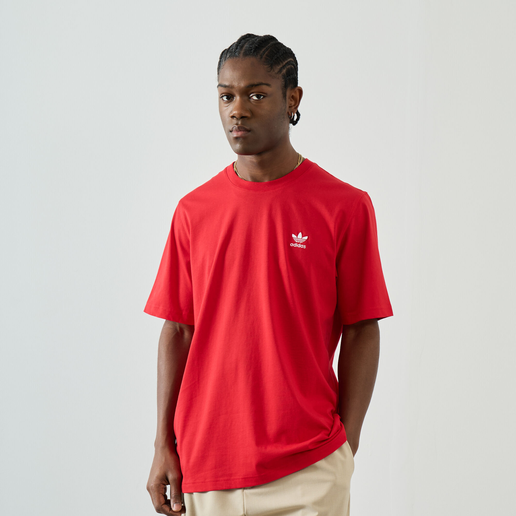 ADIDAS ORIGINALS TEE SHIRT ESSENTIAL ROUGE BLANC T SHIRT HEREN Courir