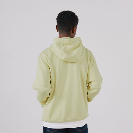 NIKE HOODIE CLUB SMALL LOGO GEEL/WIT HEREN