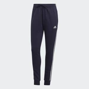 ESSENTIALS 3-STRIPES FRENCH TERRY CUFFED PANTS