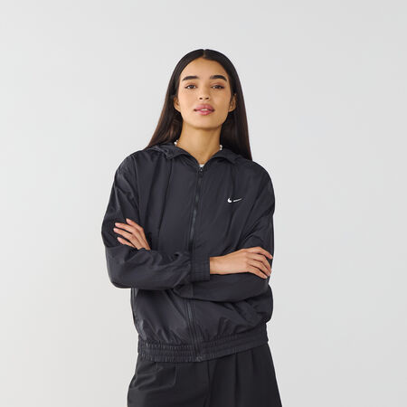 NIKE JACKET TRACKSUIT FZ ESS WVN ZWART/WIT DAMES