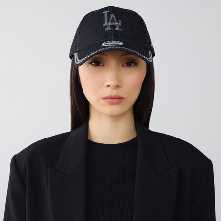 NEW ERA 9FORTY WOMEN LA DENIM SEQUIN ZWART DAMES