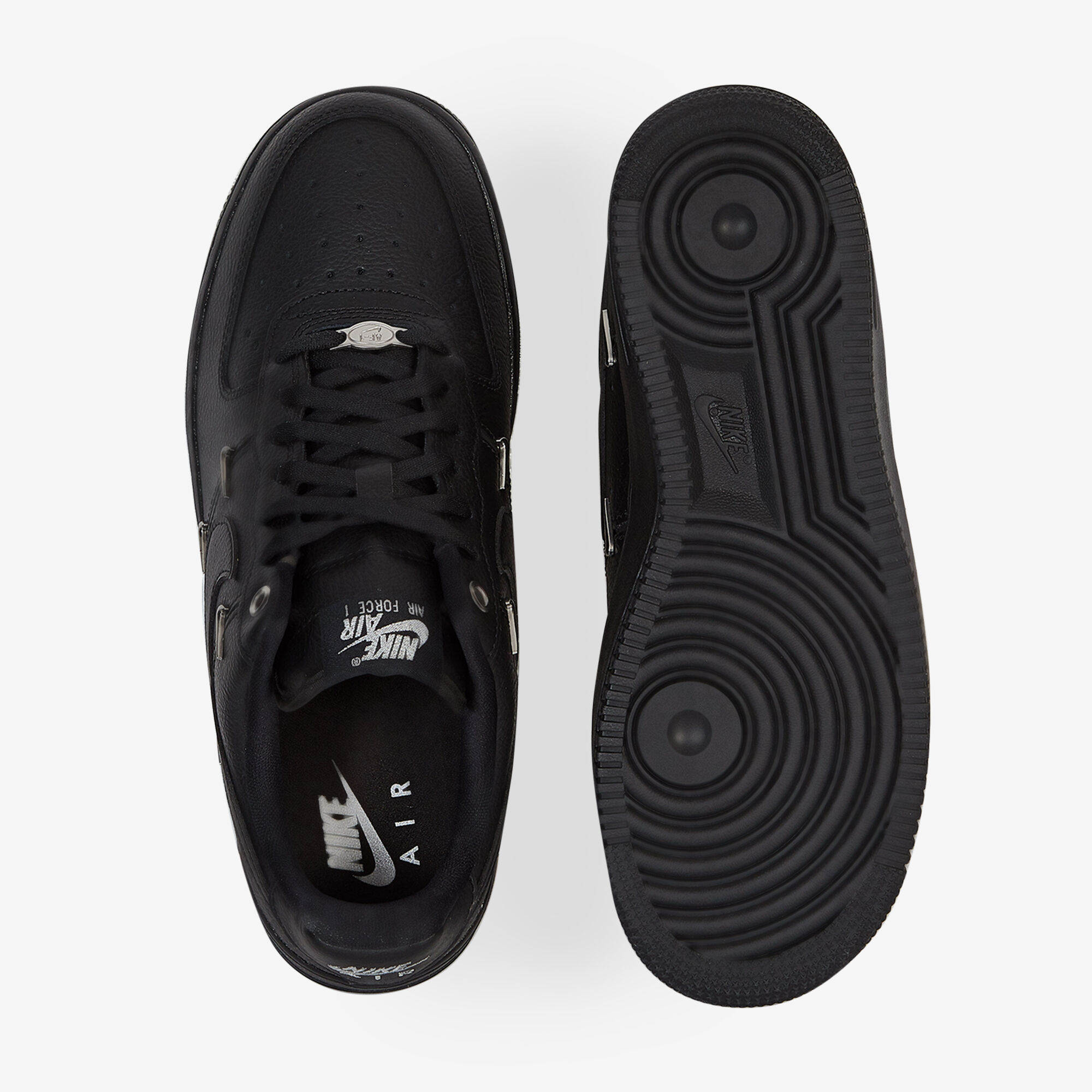 nike air force 1 swoosh nero