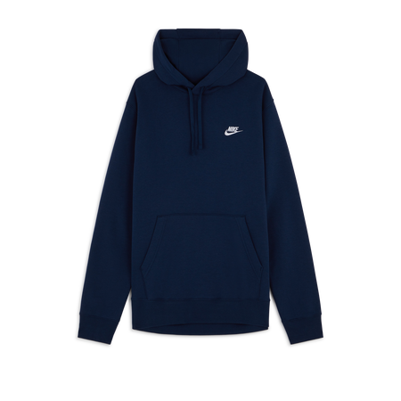 NIKE HOODIE CLUB SMALL LOGO MARINEBLAUW HEREN