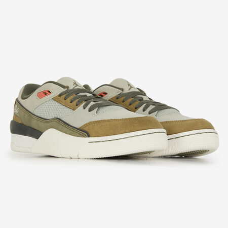 JORDAN FLIGHT COURT KHAKI/WIT HEREN