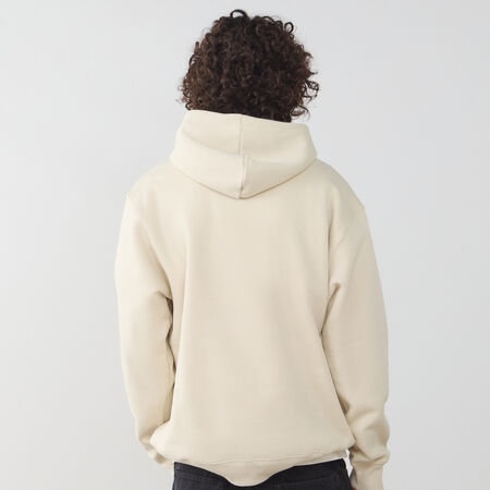 NEW BALANCE HOODIE SMALL LOGO BEIGE/WIT HEREN