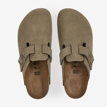 BIRKENSTOCK boston BOSTON SUEDE FADED KHAKI KHAKI DAMES