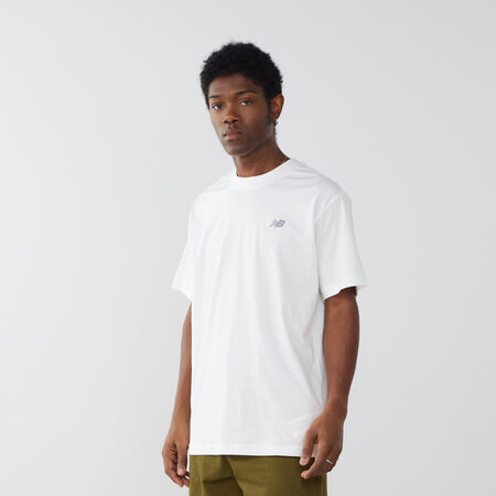 NEW BALANCE TEE SHIRT SMALL LOGO ESSENTIALS WIT/ZWART HEREN