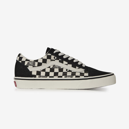 VANS old skool OLD SKOOL CHECK ZWART/WIT JUNIOR