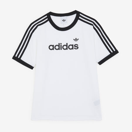 ADIDAS ORIGINALS TEE SHIRT LINEAR WIT/ZWART DAMES