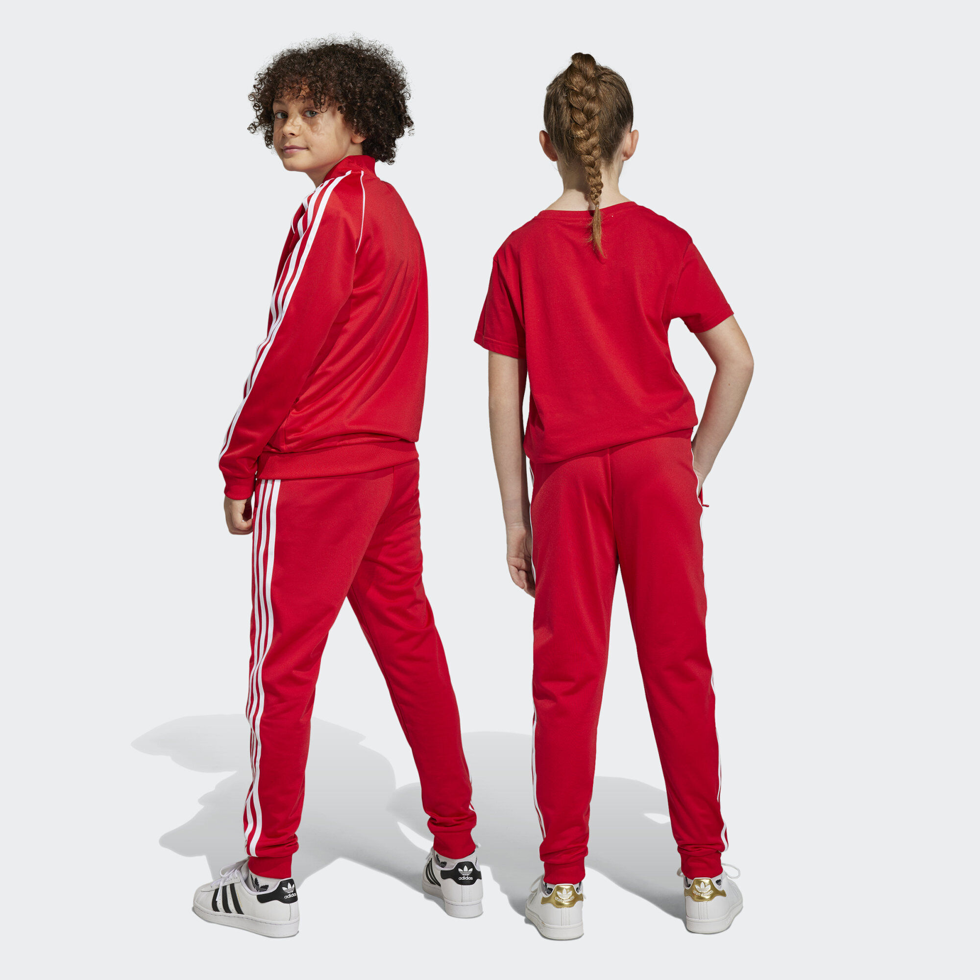 Adidas originals red sst track pants top