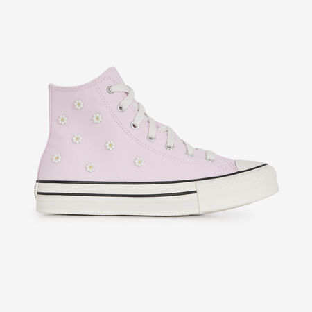 CHUCK TAYLOR EVA LIFT HI BEADS : ROZE/WIT