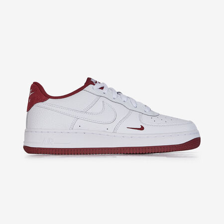 AIR FORCE 1 LOW MINI SWOOSH : WIT/ROOD