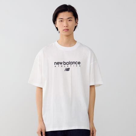 NEW BALANCE TEE SHIRT LINEAR GRAPHIC WIT HEREN