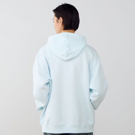 NEW BALANCE HOODIE BIG LOGO BLAUW/WIT HEREN