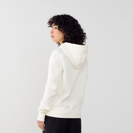 NIKE HOODIE CLUB CENTERED LOGO ECRU/ZWART DAMES