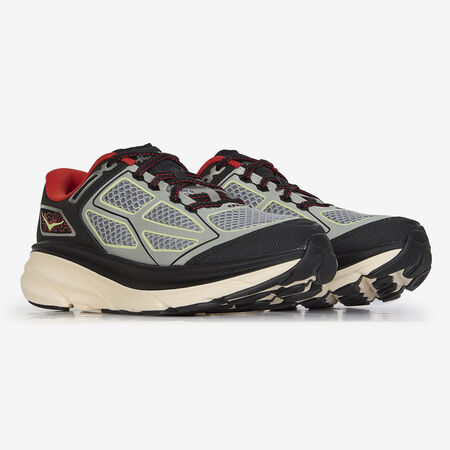 HOKA CLIFTON ONE9 ZWART/ROOD HEREN