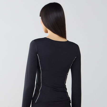 NIKE TOP SHOX LS ZWART DAMES