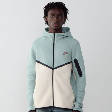 NIKE JACKET TECH FLEECE FZ BLAUW/BEIGE HEREN